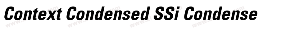 Context Condensed SSi Condensed Italic字体转换